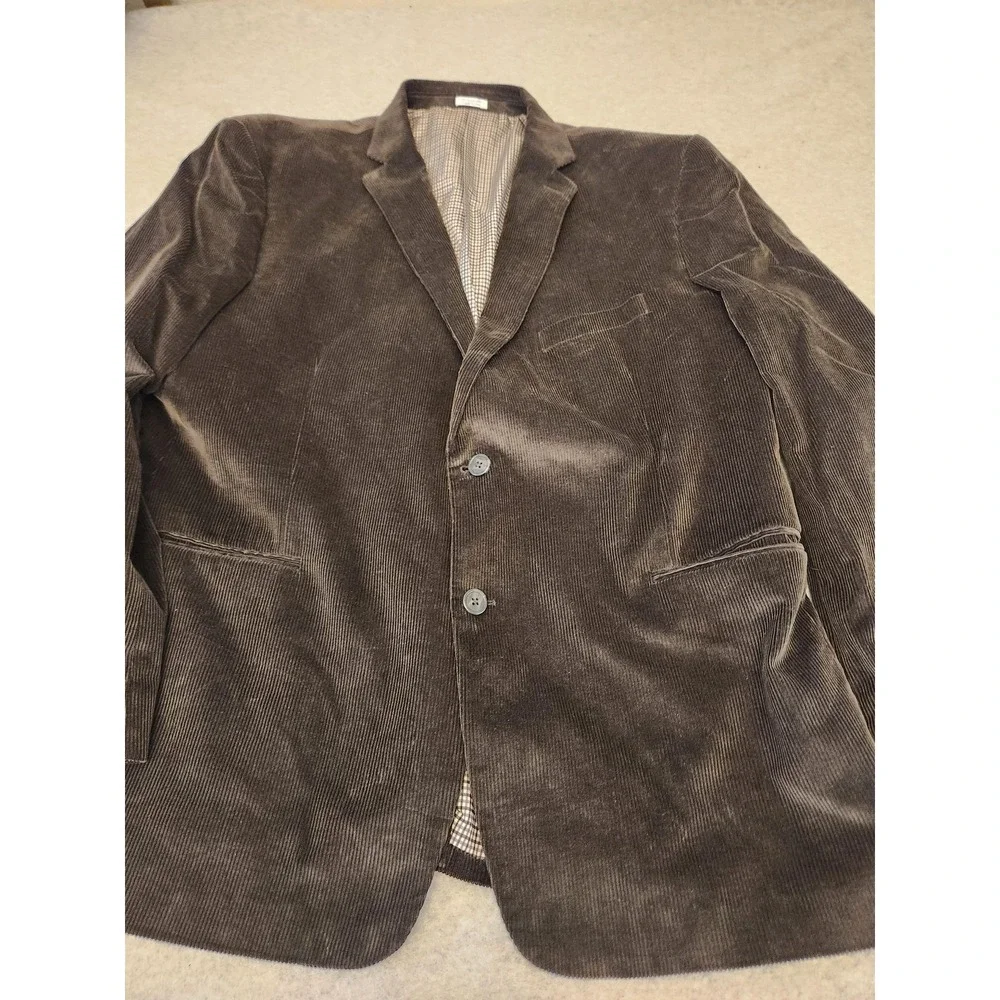 Saddlebred Blazer Mens 48R Brown Heritage Corduroy‎ Two Button Sport Coat Lined